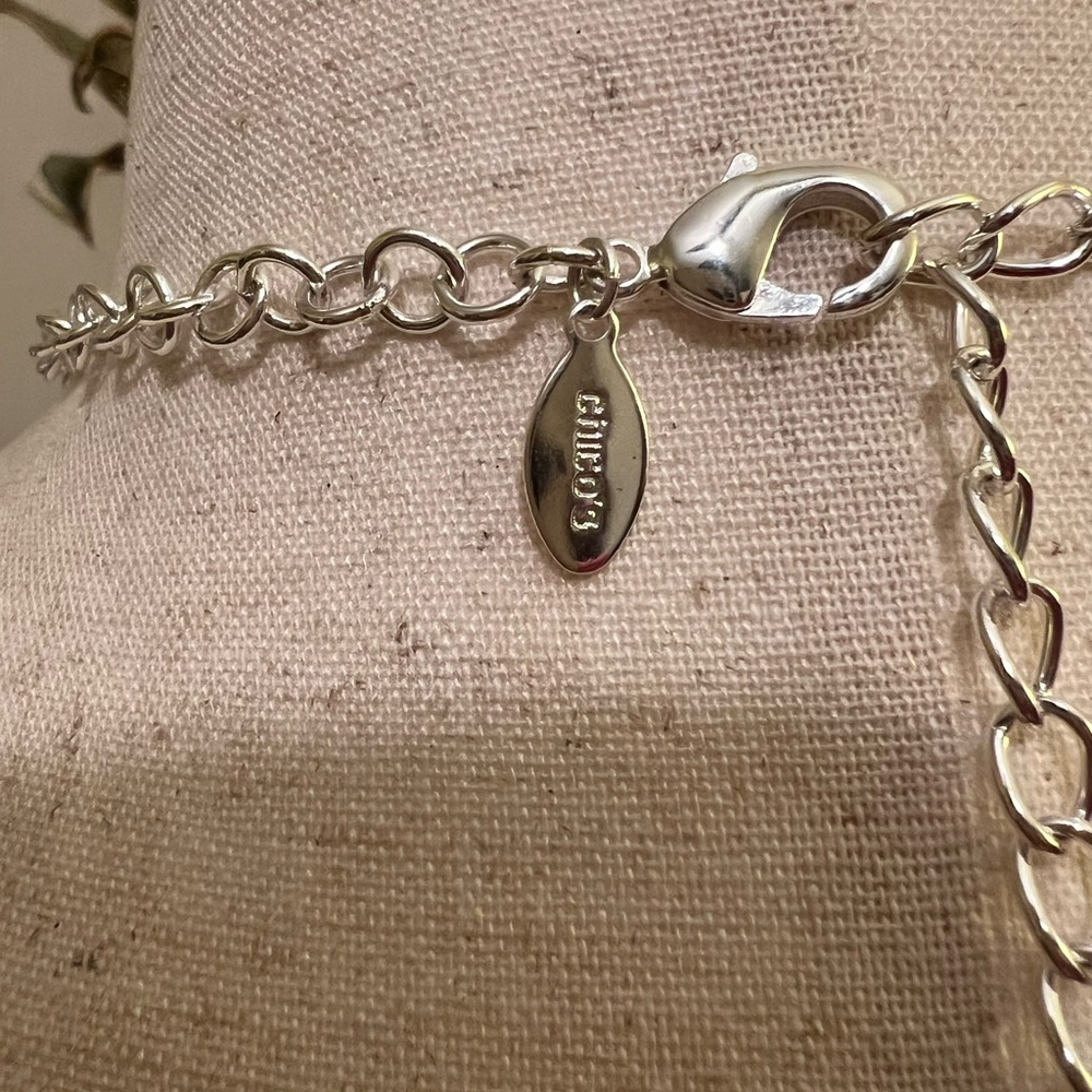 Chico’s Silver Layered Statement Necklace NWOT - Picture 2 of 8